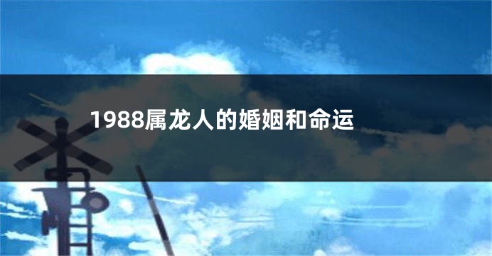 1988属龙人的婚姻和命运