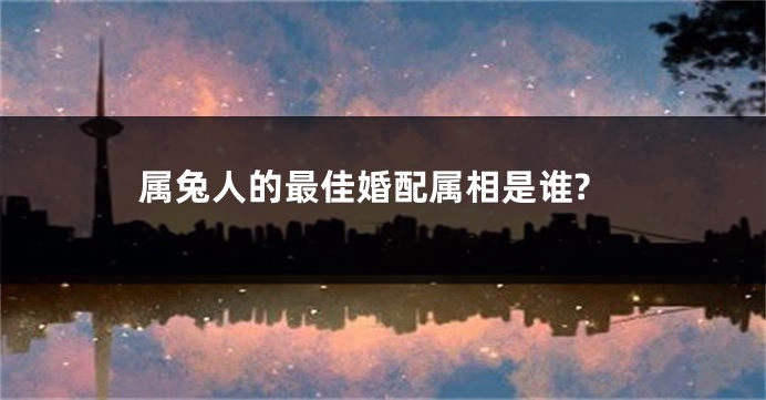 属兔人的最佳婚配属相是谁?
