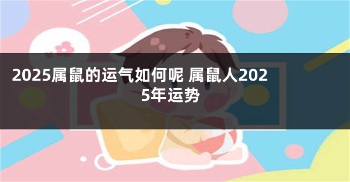 2025属鼠的运气如何呢 属鼠人2025年运势