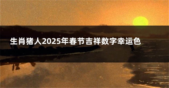 生肖猪人2025年春节吉祥数字幸运色