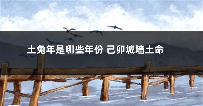 土兔年是哪些年份 己卯城墙土命