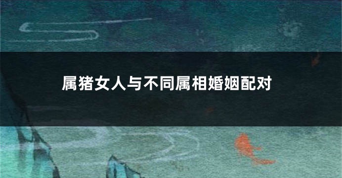 属猪女人与不同属相婚姻配对