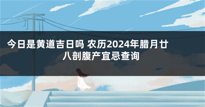 今日是黄道吉日吗 农历2024年腊月廿八剖腹产宜忌查询