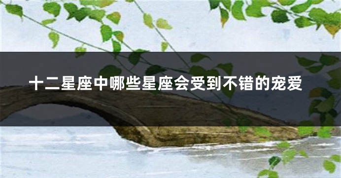 十二星座中哪些星座会受到不错的宠爱