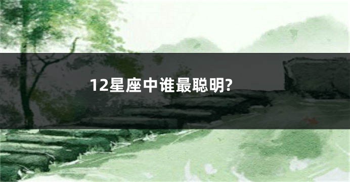 12星座中谁最聪明?