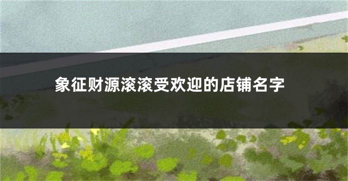 象征财源滚滚受欢迎的店铺名字