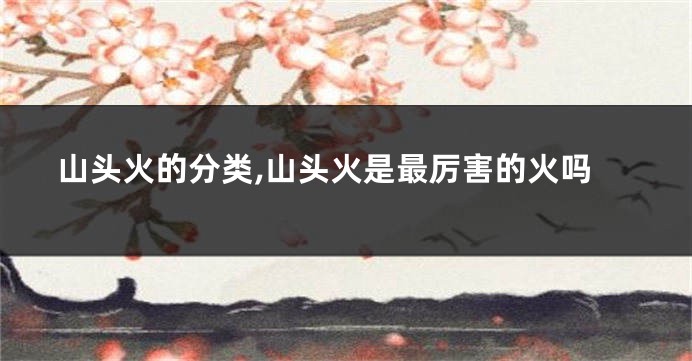 山头火的分类,山头火是最厉害的火吗