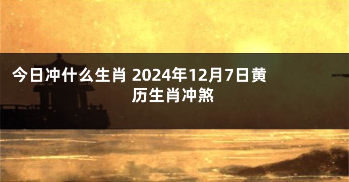 今日冲什么生肖 2024年12月7日黄历生肖冲煞