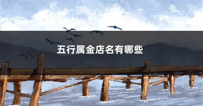 五行属金店名有哪些