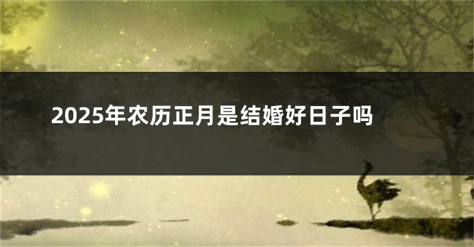 2025年农历正月是结婚好日子吗