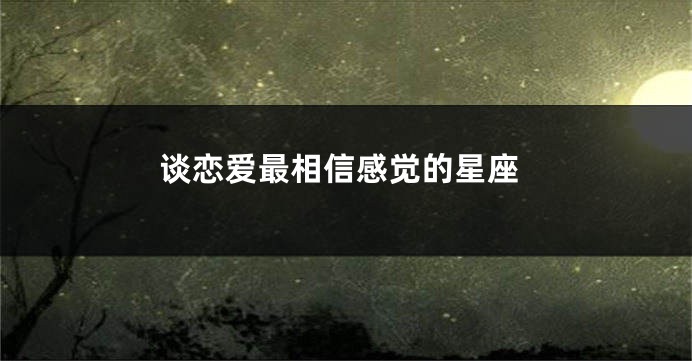 谈恋爱最相信感觉的星座