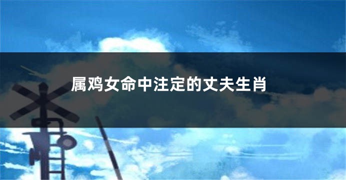 属鸡女命中注定的丈夫生肖