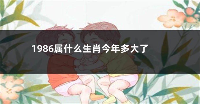 1986属什么生肖今年多大了