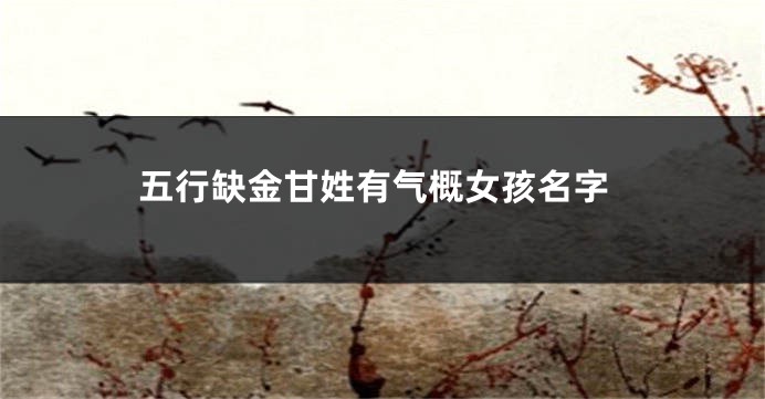 五行缺金甘姓有气概女孩名字