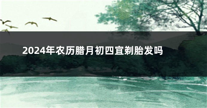 2024年农历腊月初四宜剃胎发吗