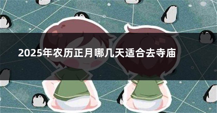 2025年农历正月哪几天适合去寺庙