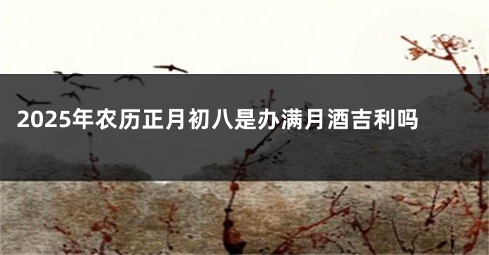 2025年农历正月初八是办满月酒吉利吗