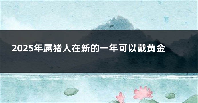 2025年属猪人在新的一年可以戴黄金