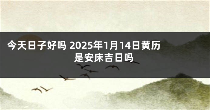 今天日子好吗 2025年1月14日黄历是安床吉日吗