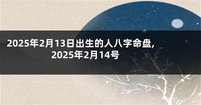 2025年2月13日出生的人八字命盘,2025年2月14号