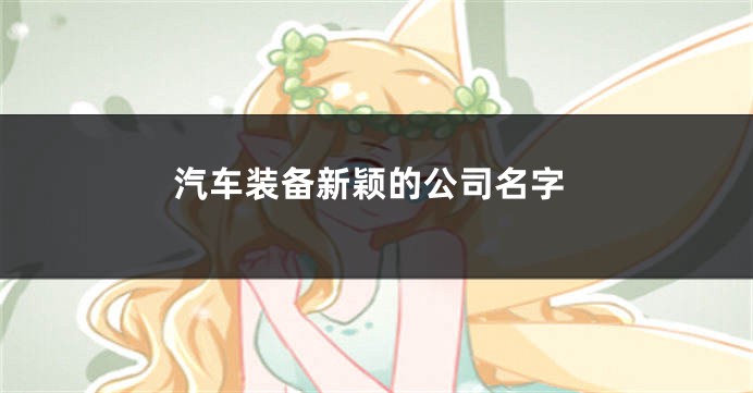 汽车装备新颖的公司名字
