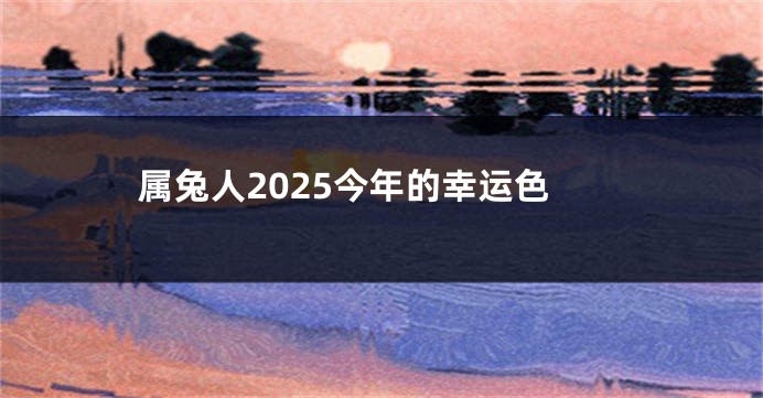 属兔人2025今年的幸运色