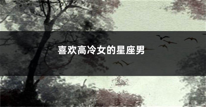 喜欢高冷女的星座男
