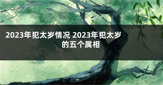 2023年犯太岁情况 2023年犯太岁的五个属相