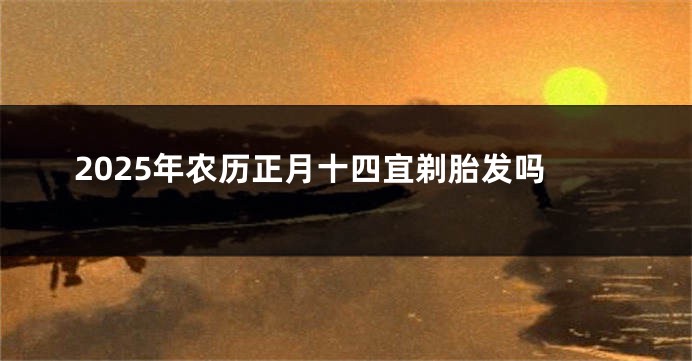 2025年农历正月十四宜剃胎发吗