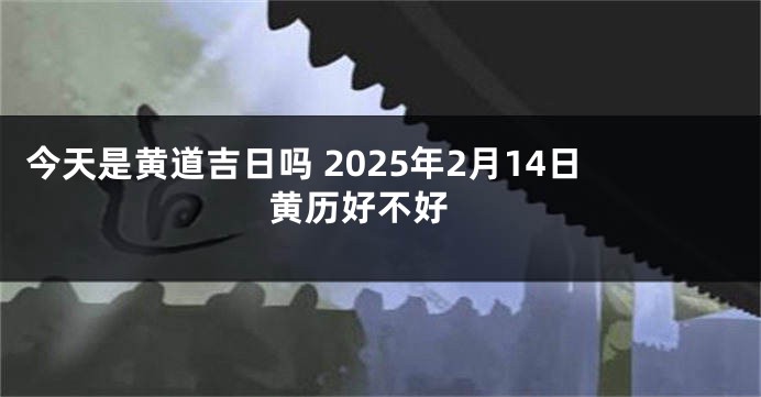 今天是黄道吉日吗 2025年2月14日黄历好不好 