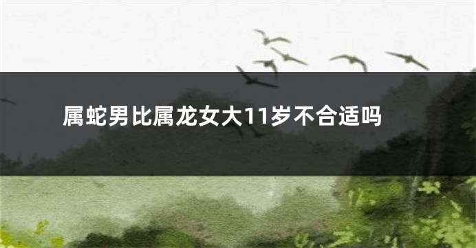 属蛇男比属龙女大11岁不合适吗