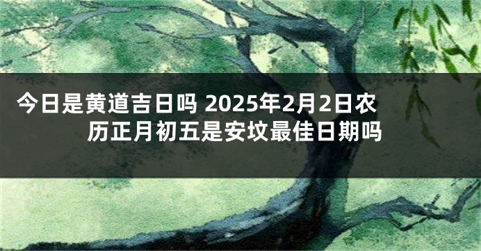 今日是黄道吉日吗 2025年2月2日农历正月初五是安坟最佳日期吗