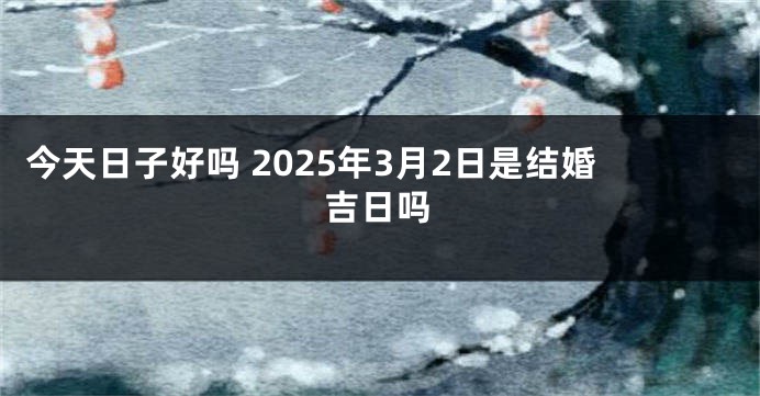 今天日子好吗 2025年3月2日是结婚吉日吗