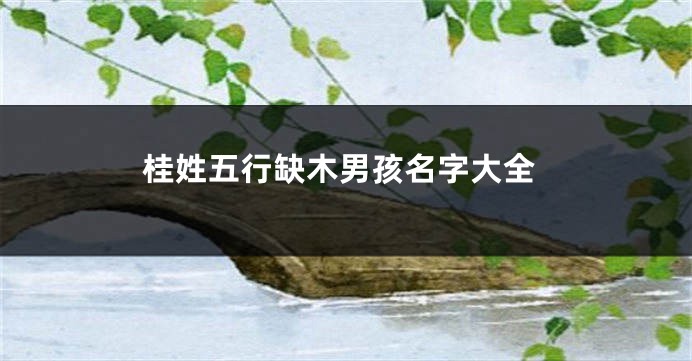 桂姓五行缺木男孩名字大全