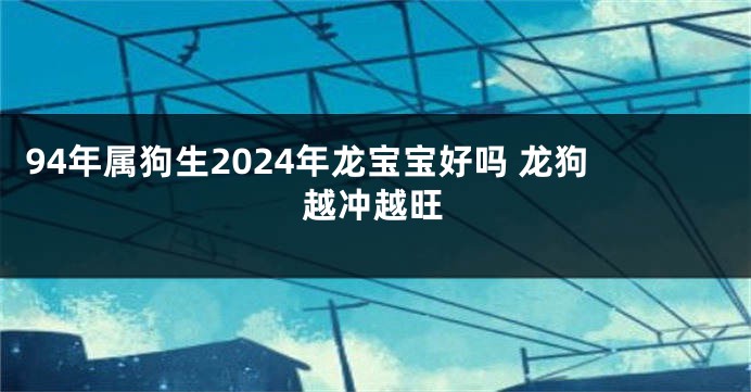94年属狗生2024年龙宝宝好吗 龙狗越冲越旺