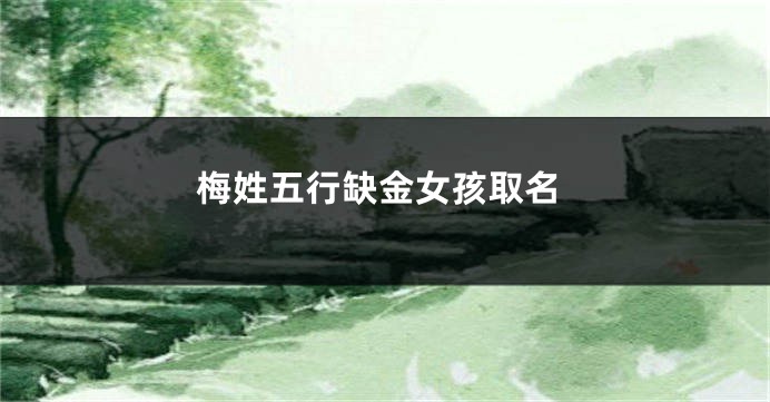 梅姓五行缺金女孩取名
