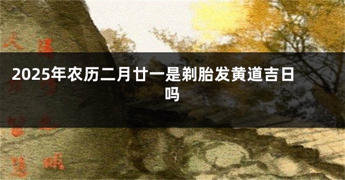 2025年农历二月廿一是剃胎发黄道吉日吗