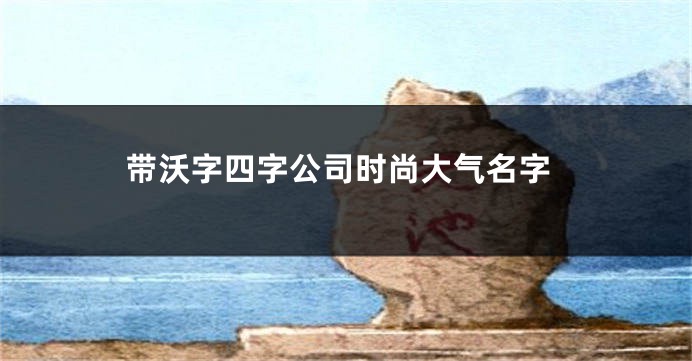 带沃字四字公司时尚大气名字