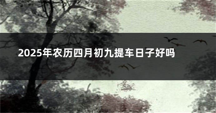 2025年农历四月初九提车日子好吗