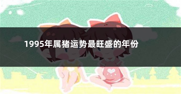 1995年属猪运势最旺盛的年份