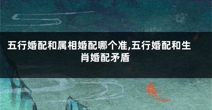 五行婚配和属相婚配哪个准,五行婚配和生肖婚配矛盾