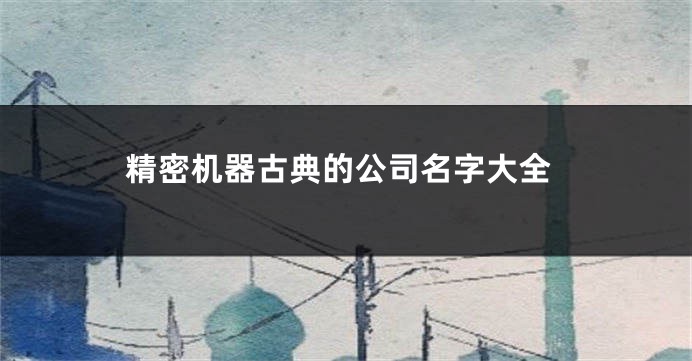 精密机器古典的公司名字大全