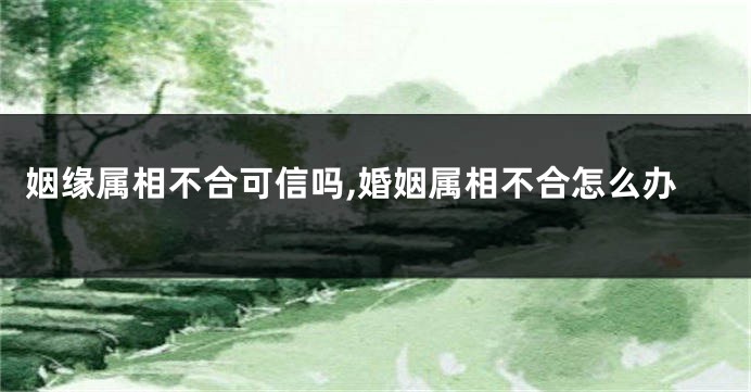 姻缘属相不合可信吗,婚姻属相不合怎么办