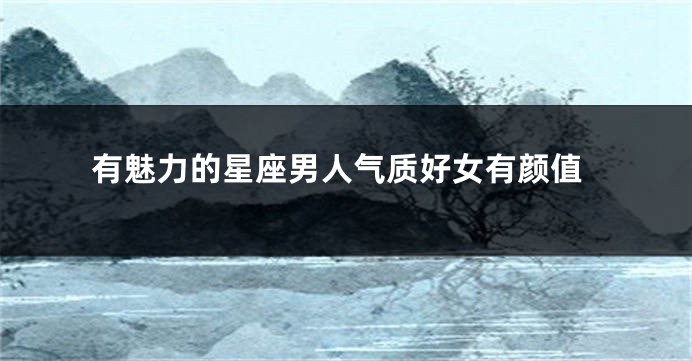 有魅力的星座男人气质好女有颜值