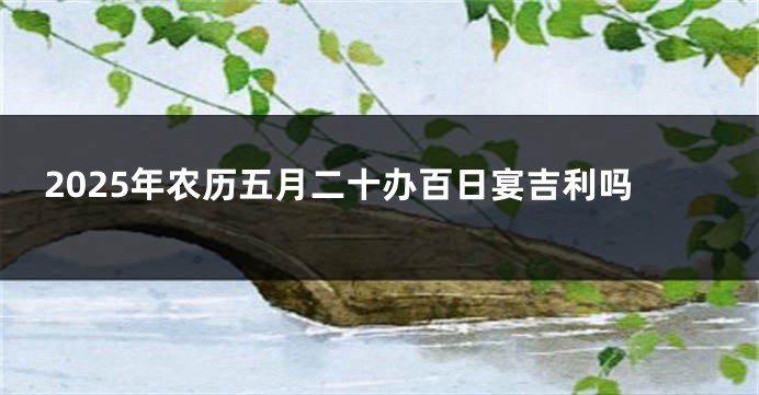 2025年农历五月二十办百日宴吉利吗