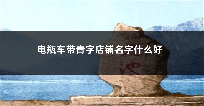 电瓶车带青字店铺名字什么好
