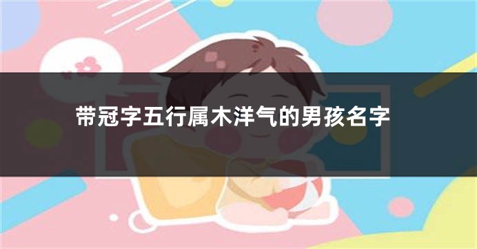 带冠字五行属木洋气的男孩名字