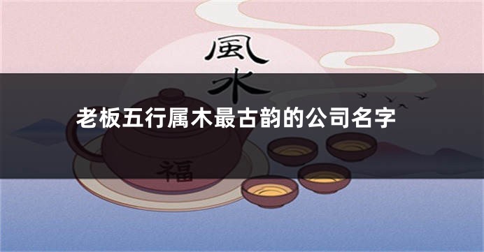 老板五行属木最古韵的公司名字