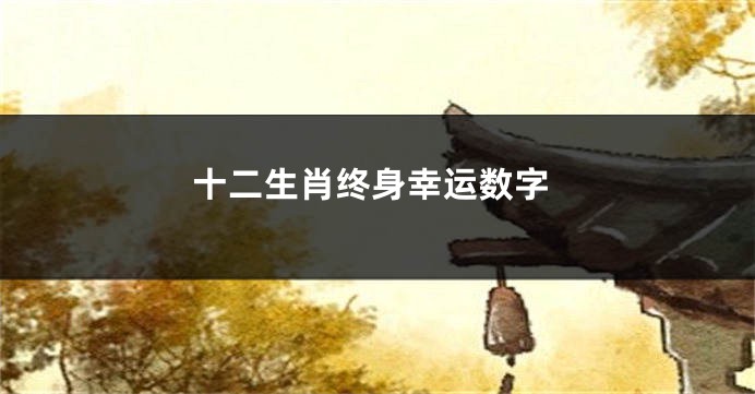 十二生肖终身幸运数字