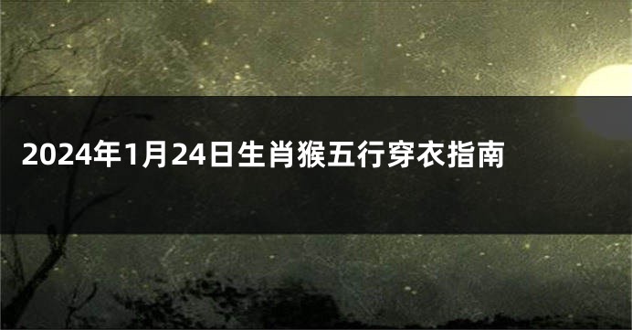 2024年1月24日生肖猴五行穿衣指南